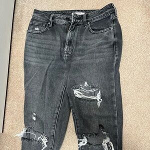 PacSun Charcoal Distressed Boyfriend Jeans